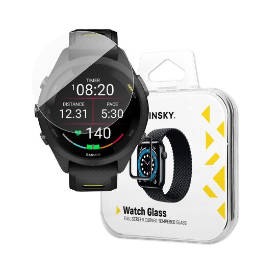 Wozinsky Teljes Ragasztású Edzett Üveg Garmin Forerunner 265s 42mm-hez (2 darab). Képernyővédő okosórához.