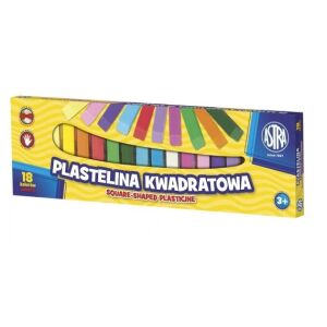 Astra, Négyzet alakú Műanyag Gyurma, 18 színben