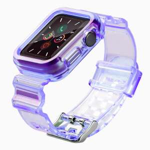 Apple Watch 4-6 / SE (44mm) Light Strap Set with Case, Purple - Smart watch strap