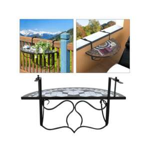 Skladací balkónový stôl - čierny 65543997 Záhradné sady