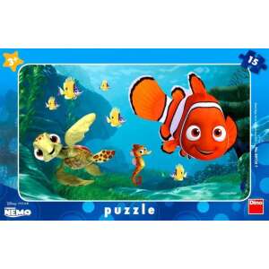 Dino Finding Nemo puzzle cu 15 piese, cu Nemo și prietenii lui - Dino Bikes Puzzle