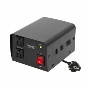 HOME VTF200VA feszültségátalakító, max.200VA, 230V/110V transzformátor, dupla 110V kimeneti aljzat két készülékhez, hordozható 132217128 - Feszültségvizsgáló