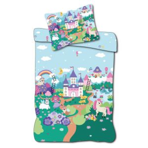 Unikornis Fairyland gyerek, ovis ágyneműhuzat 100×135cm, 40×60cm 132227730