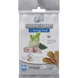 N&D White Dog Dental Jutalomfalat Sea bass,fennel,rice&spirulina Adult Med&max 100g 132227890 - N&D