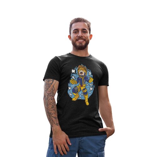 D&B Férfi/Unisex Póló PC00033 Cyclop Fekete-Méret L 132229659 - Férfiaknak