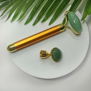 Arcmasszázs henger rezgéssel zöld jáde Yeye 132229673 - Arcmasszírozó