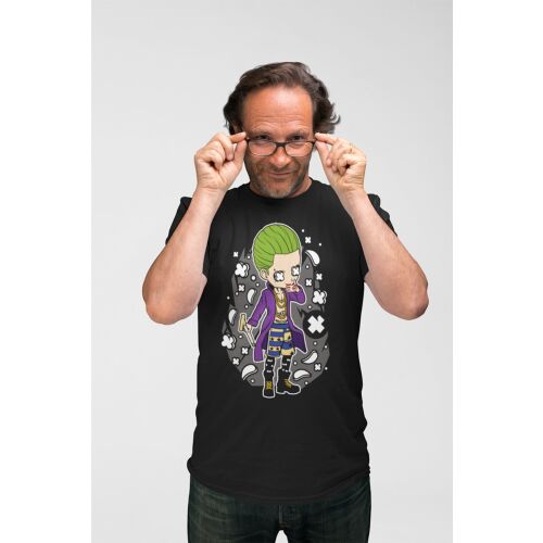D&B Férfi/Unisex Póló PC00057 Joker Suicide Squad Fekete-Méret 4XL