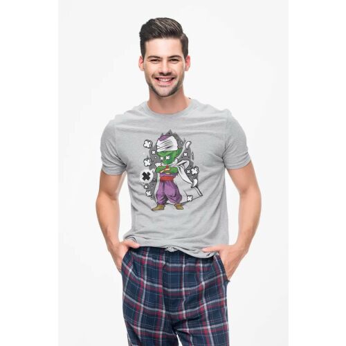 D&B Férfi/Unisex Póló PC00081 Picollo Szürke-Méret L 132231312 - Divat és öltözködés