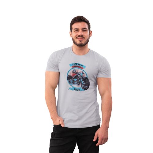 D&B Férfi/Unisex Póló ST00169 Ride Szürke-Méret 2XL 132233785 - D&B