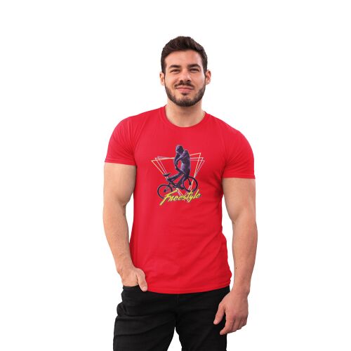 D&B Férfi/Unisex Póló ST00211 Free Style Piros-Méret XL 132235054 - D&B