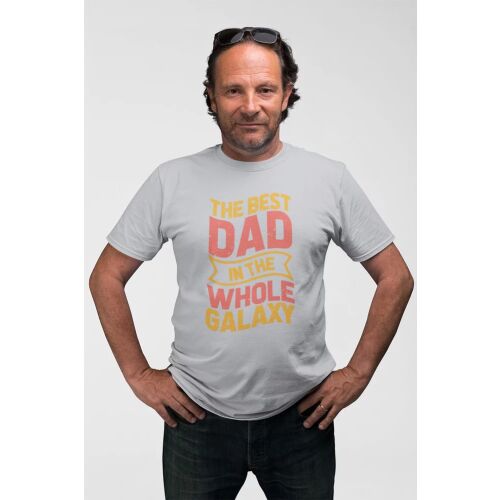 D&B Férfi/Unisex Póló ST00221 Best Dad Szürke-Méret S 132235656 - Művészet és hobbi