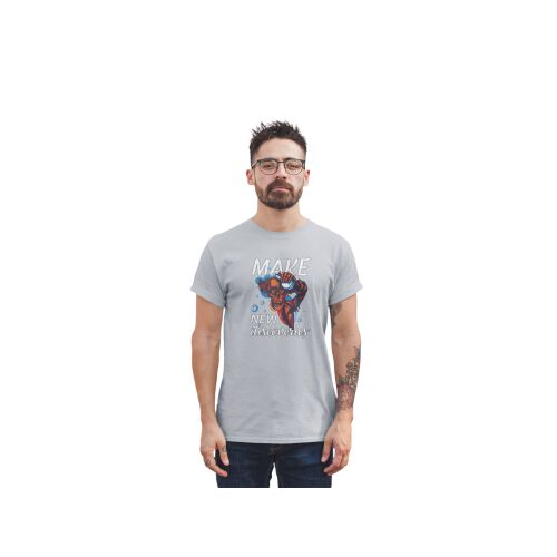 D&B Férfi/Unisex Póló ST00238 New Discoveries Szürke-Méret L 132238897 - Férfi ruházat