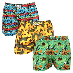 3PACK férfi bő szárú boxeralsók Styx art klasszikus gumipánt többszínű (3A12579) L 132243154 - Férfi ruházat