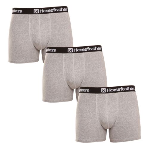 3PACK Férfi boxeralsó Horsefeathers Dynasty heather gray (AM067C) M 132248382