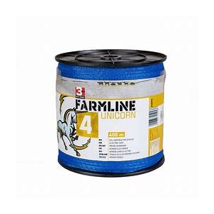 FarmLine Unicorn 4 villanypásztor szalag - kék, 400 m / 20 mm, 2,85 Ohm/m, 100 kg 132255886 - Villanypásztor vezeték