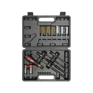 YATO 19 részes üzemanyag befecskendező tisztító készlet kefékkel és csavarhúzóval tokban - Yato