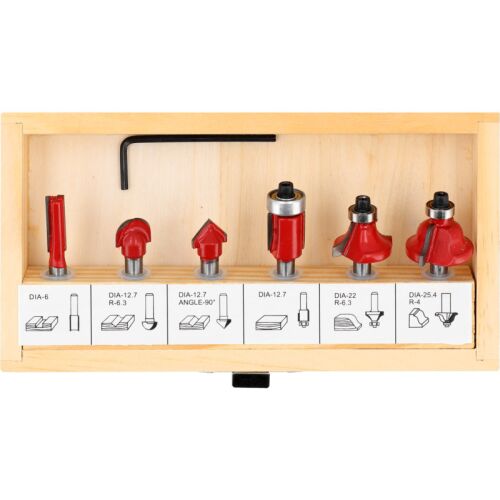YATO Router set 6 pieces 6 mm 132257143