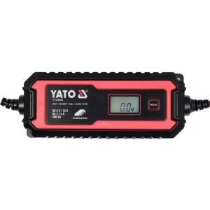 YATO Akkumulátor töltő 6/12 V 2/4 A max. 200 Ah LCD kijelző