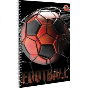 T-Creatív A4 spirálfüzet focis mintával, kockás - T-Creativ