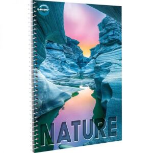 T-Creatív A4 spirálfüzet jégbarlang mintával, kockás - T-Creativ