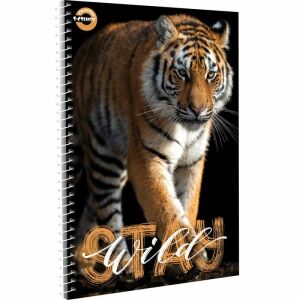 T-Creativ A4 spirálfüzet tigris mintával, kockás - T-Creativ