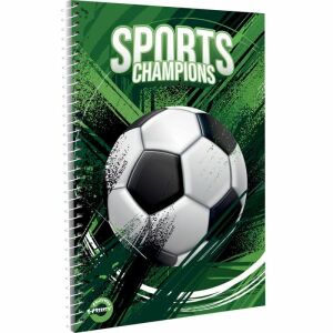 T-Creatív A4 spirálfüzet, vonalas, focilabda mintával - T-Creativ