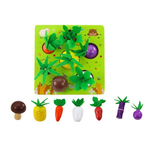 Joc de memorie Fructe și legume din lemn 146132901