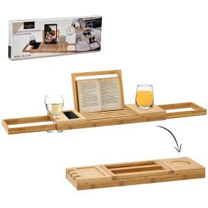 Bambusz kihúzható tálca fürdőkádra 50/92 x 18 x 4 cm 132258784 - Fürdőkád kiegészítő