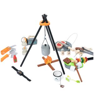 Fakemping készlet gyerekeknek 45 darabos – Tábortűz, lámpa és kiegészítők