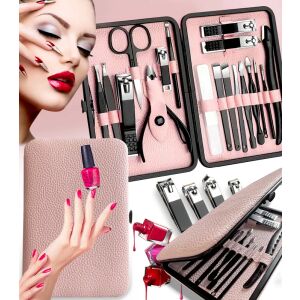 18 részes elegáns fekete manikűr készlet utazótáskával 132258883 - Manikűrkészlet
