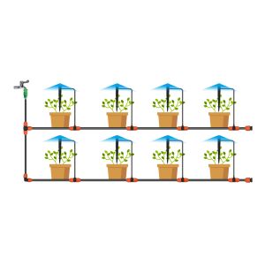Csepegtető öntözőrendszer készlet 15 db szűrőfejjel 135964764 - Csepegtető öntöző