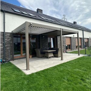 SUN ELEGANCE 3x6 m Taupe szürke terasz pergola