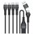 4smarts USB-A/Type-C - Type-C/Lightning/micro USB kábel 1.2m - fekete 138476281