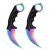 Set aus zwei Karambit-Messern, 19 cm, mehrfarbig, inklusive Scheide 135876002