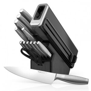 Ninja K62014EUUK konyhakéskészlet élezővel, 14 darabos, StaySharp, ergonomikus kialakítás, ezüst/fekete 136062931 - Ninja