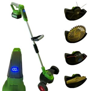 Akumulátorový krovinorez a vyžínač Hayami HA-1030 s kolážou príslušenstva - Kosačky na trávu a orezávačky