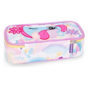 Mofumofu Einhorn ovales Federmäppchen mit Regenbogen Design - Federmappen