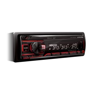 Alpine UTE-204DAB autórádió DAB+-szal, Bluetooth-szal, USB-vel és FM tunerrel, piros megvilágítással - Autóelektronika