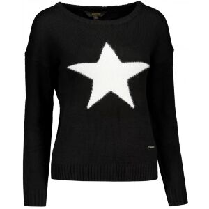 KIXMI THEMIS fekete pulóver elölnézet, fehér csillag - Női pulóver