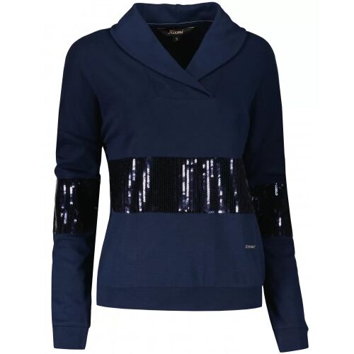 KIXMI RANDY sötétkék női pulóver, elölnézet