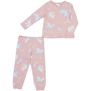 H&M Mädchen rosa Einhorn Pyjama Set, Größe 104. Langarm Oberteil und Hose mit Einhorn- und Sternenprint. - H&M