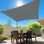 Springos dark grey shade sail providing shade over outdoor dining area