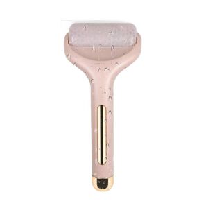 Arcmasszírozó jéghengerrel a ránctalanításhoz és a fejfájás enyhítéséhez, műanyag, rózsaszínű