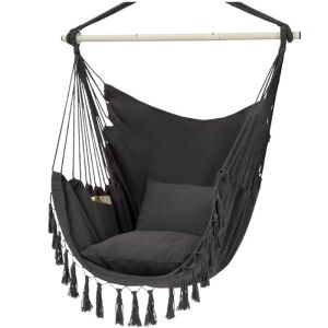 Hamac suspendat tip leagan confortabil, balansoar boho pentru interior si exterior, scaun tip hamac pentru terasa si gradina, accesorii relaxare si meditatie, design elegant pentru decor modern 132354452