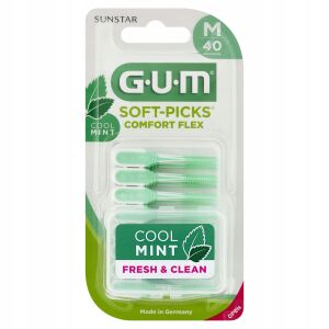 GUM Soft-Picks Comfort Flex, Kényelmes Köztes Fogkefék Cool Mint M, 40 db 132356863