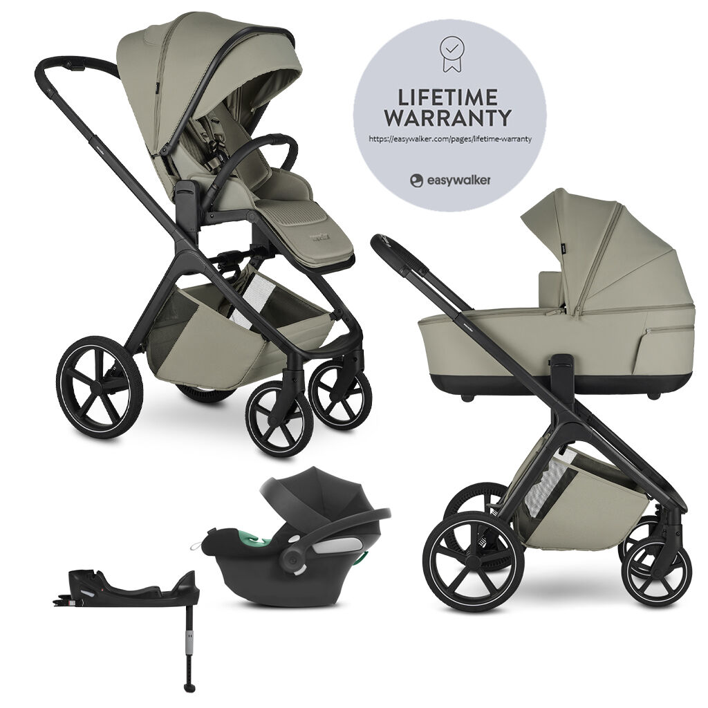 E-shop Easywalker Zoey Sage Green kombinovaný kočík + CYBEX Aton B2 i-Si...
