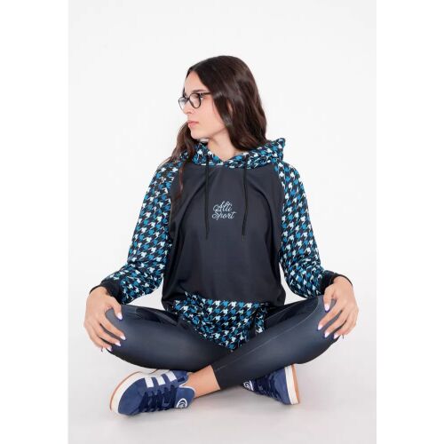 Prémium női funkcionális hosszabbított pulóver ALTISPORT VOJ/ALW048MI03 FEKETE ÉS KÉK méret: L 136209894