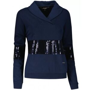 KIXMI Randy sötétkék női pulóver elölnézet - Női pulóver