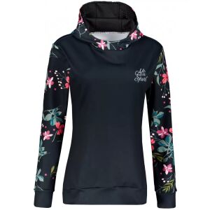 ALTISPORT Hanorac Funcțional Negru cu Flori pentru Femei - Îmbrăcăminte pentru femei