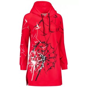 ALTISPORT piros női funkcionális pulóver pitypang mintával - Női ruházat